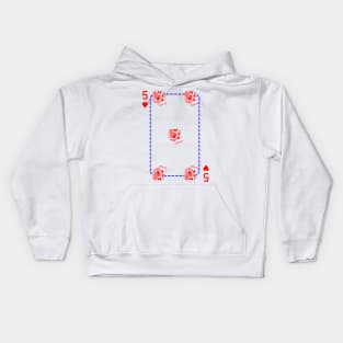 5 of hearts Kids Hoodie